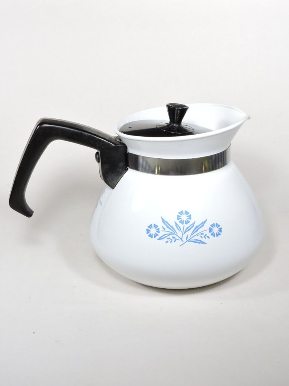 Vintage Corningware 6 Cup Teapot Blue Cornflower Design - Corning Ware